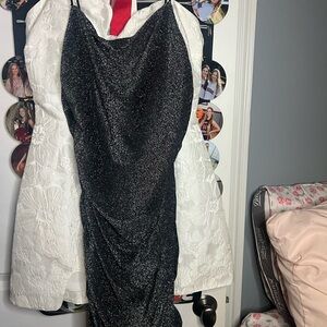 Elegant Black Glitter Dress